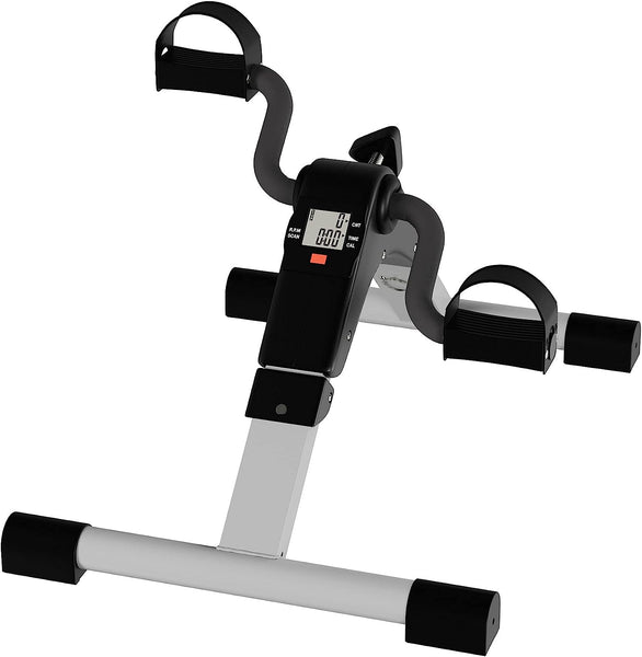 Portable Under Desk Stationary Fitness Machine Collection - iMounTEK Foldable Mini Exercise Bike for Leg and Arm Workouts, Portable Peddler Machine with Clear LCD Display - GPCT1945