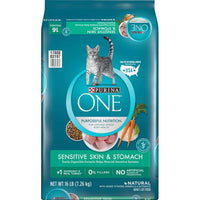 Purina One 16 lb Sensitive Skin and Stomach Cat Food