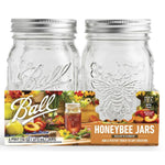 Ball 4-Pack 16 oz Honeybee Keepsake Regular Mouth Mason Jars and Lids