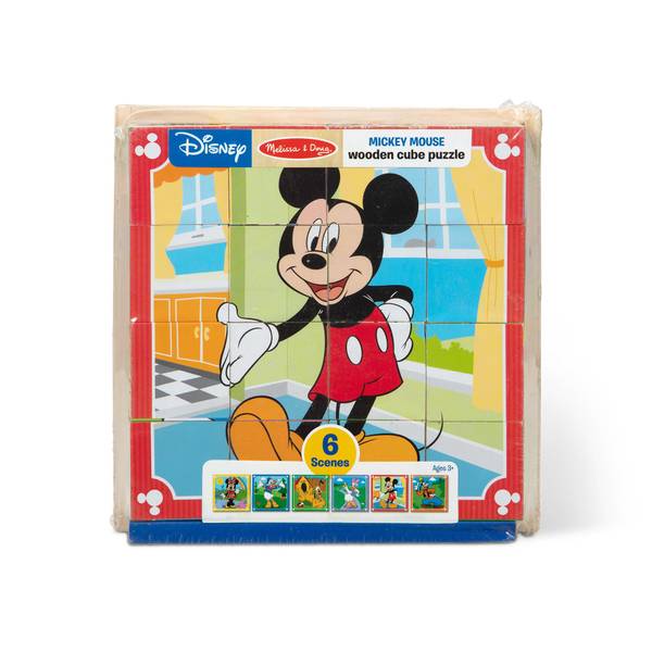 Melissa & Doug Mickey Mouse Wooden Cube Puzzle