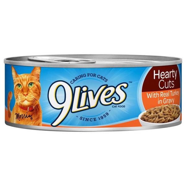 9 Lives Hearty Cuts With Real Turkey In Gravy Cat Food