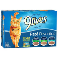 9 Lives Pate Favorites Cat Food Variety Pack