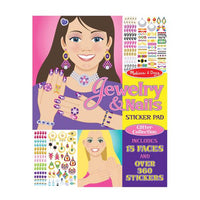 Melissa & Doug Jewelry & Nails Glitter Sticker Pad