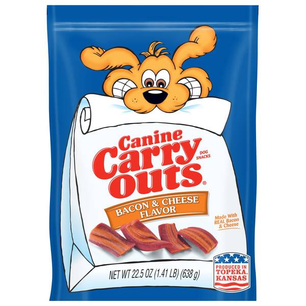 Canine Carry Outs 22.5 oz Bacon & Cheese Flavor Dog Treats
