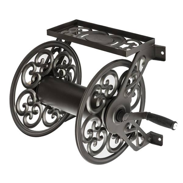 Liberty Garden 125' Capacity Wall Mount Decorative Hose Reel