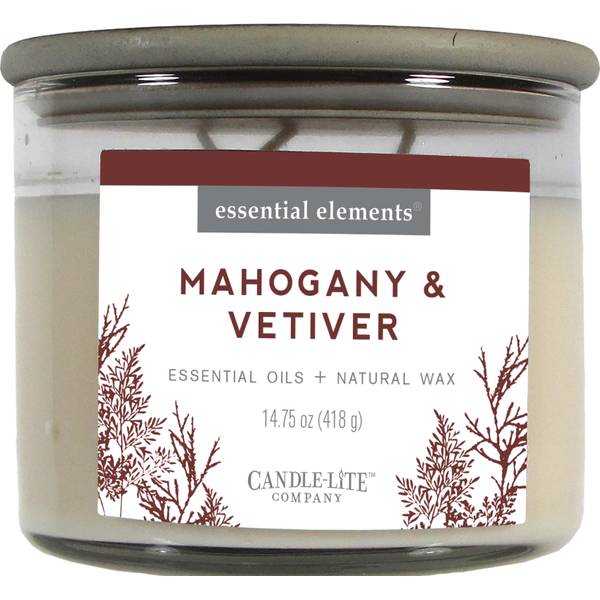 Candle-Lite Mahogany & Vetiver 3-Wick Candle