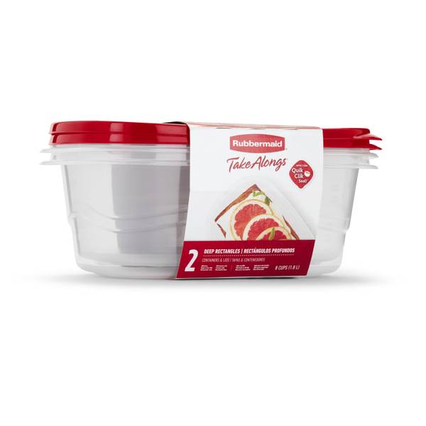 Rubbermaid 2-Pack TakeAlongs Deep Rectangles Food Storage Containers