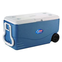 Wheeled Chest Cooler,100qt,Blue,White