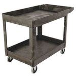 Flat Handle 2-Shelf Utility Cart, 500 lb. Capacity